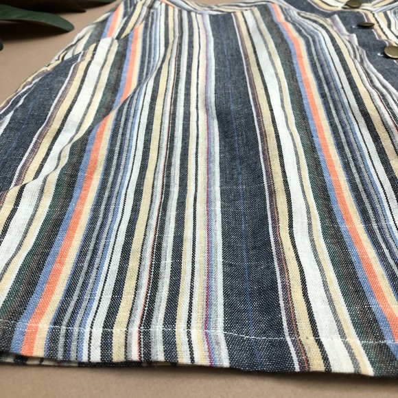 Altar’d State Striped Button A Line Skirt - Picture 4 of 13